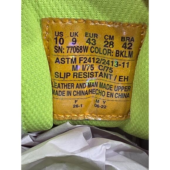 Skechers Flex Sole Work Alloy Toe Black Neon Safety Sneakers Size 10 Men Wide - Picture 10 of 10